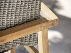 Leah Sessel Teak Mit Synthetikfaser Steingrau -Gartenmöbel Verkäufe stern leah sessel teak mit synthetikfaser steingrau detailbild 2 627x627