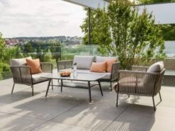 Marla Lounge-Sessel Alu Anthrazit Kordel Salt -Gartenmöbel Verkäufe stern marla lounge sessel anthrazit kordel salt 415567 ambientebild 3 627x627