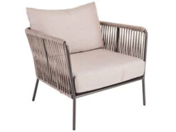 Marla Lounge-Sessel Alu Anthrazit Kordel Salt