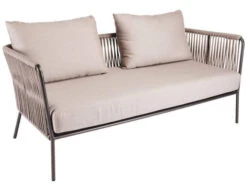 Marla 2-Sitzer Lounge-Sofa Alu Anthrazit Kordel Salt
