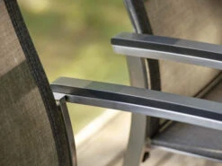 Stapelsessel Mika Edelstahl Textilenbezug Leinen Grau -Gartenmöbel Verkäufe stern mika ambientebild 1 627x627