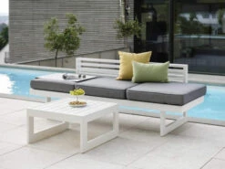 New Holly Dining Lounge Weiß Mit Auflage Seidengrau -Gartenmöbel Verkäufe stern new holly dining lounge weiss seidengrau 416812 ambientebild 1 627x627