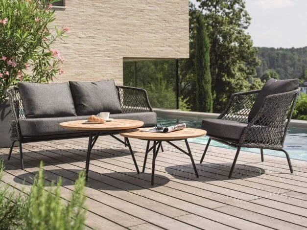 Odea 2-Sitzer Lounge Sofa Schwarz Matt Kordel Pepper 4 Odea 2-Sitzer Lounge Sofa Schwarz Matt Kordel Pepper – Bild 2