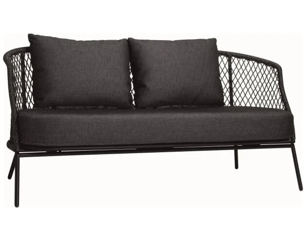 Odea 2-Sitzer Lounge Sofa Schwarz Matt Kordel Pepper 3 Odea 2-Sitzer Lounge Sofa Schwarz Matt Kordel Pepper