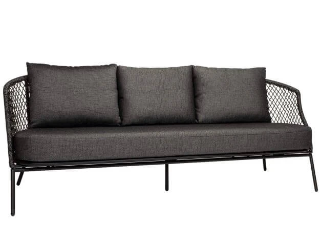 Odea 3-Sitzer Lounge Sofa Schwarz Matt Kordel Pepper 3 Odea 3-Sitzer Lounge Sofa Schwarz Matt Kordel Pepper