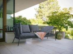 Odea Funktionale Bank Liege Schwarz Matt Kordel Pepper -Gartenmöbel Verkäufe stern odea lounge bank liege schwarz matt kordel pepper 415500 ambientebild 2 627x627