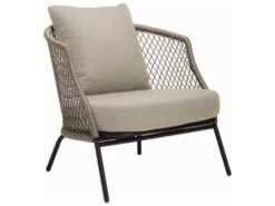 Odea Lounge Sessel Schwarz Matt Kordel Salt