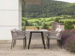 Odea Sessel Schwarz Matt Kordel Salt -Gartenmöbel Verkäufe stern odea sessel kordel salt 415495 ambientebild 2 627x627