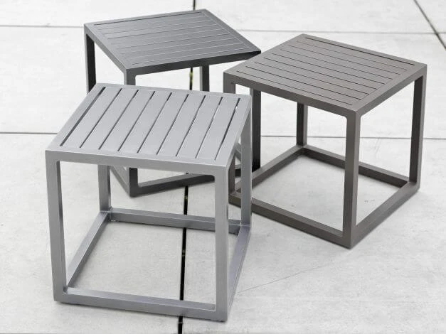 Beistelltisch Robin 40x40x40cm Aluminium Graphit 4 Beistelltisch Robin 40x40x40cm Aluminium Graphit – Bild 2