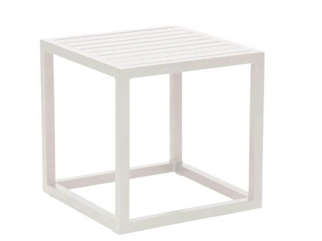 Beistelltisch Robin 40x40x40cm Aluminium Weiß 3 Beistelltisch Robin 40x40x40cm Aluminium Weiß