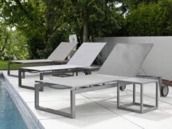 Robin Rollenliege Alu Anthrazit Mit Textilenbezug Silber -Gartenmöbel Verkäufe stern robin rollenliege alu textilen graphit silbergrau 417686 ambientebild 2 627x627 2