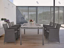 Sessel SORTINO Geflecht Basaltgrau -Gartenmöbel Verkäufe stern sortino dining sessel basaltgrau ambientebild 627x627