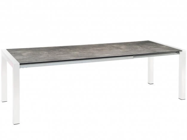 Doppel-Ausziehtisch Standard Alu Weiß 174-254x90cm 3 Doppel-Ausziehtisch Standard Alu Weiß 174-254x90cm