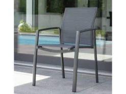 Stapelsessel Kari Alu Anthrazit Mit Textilenbezug Karbon -Gartenmöbel Verkäufe stern stapelsessel kari anthrazit karbon ambientebild 627x627