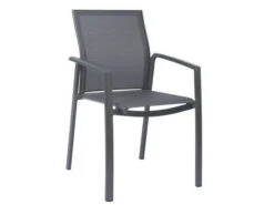 Stapelsessel Kari Alu Anthrazit Mit Textilenbezug Karbon