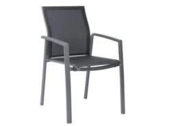 Stapelsessel Kari Alu Graphit Mit Textilenbezug Silbergrau