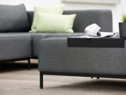 Taavi Hocker Outdoorstoff Seidenschwarz -Gartenmöbel Verkäufe stern taavi hocker seidenschwarz schwarz matt 415469 ambientebild 1 627x627