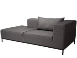 Taavi Recamiere Armlehne Rechts Outdoorstoff Seidenschwarz