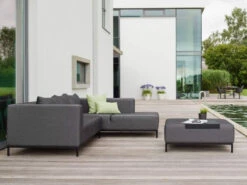 Taavi Recamiere Armlehne Links Outdoorstoff Seidenschwarz -Gartenmöbel Verkäufe stern taavi seidenschwarz schwarz matt ambientebild 1 627x627 2