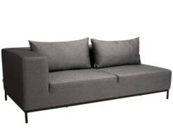 Taavi 2,5-Sitzer Sofa Armlehne Rechts Outdoorstoff Seidenschwarz