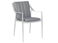 Vanda Sessel Weiß Mit Auflage Seidengrau