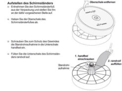 Easy Sun Schirmfuß Für Ampelschirm -Gartenmöbel Verkäufe sungarden schirmfuss staender easy stand infos 627x627