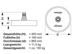 Easy Sun Schirmfuß Für Ampelschirm -Gartenmöbel Verkäufe sungarden staender easysun technische zeichnung 627x627