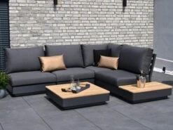 Suns Loungeset Copenhagen 6-teilig Alu-Teak -Gartenmöbel Verkäufe suns aluminium loungemoebel copenhagen loungeset ambientebild 627x627 2