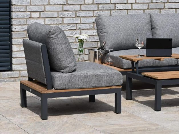 Suns Lounge Memphis Mittelmodul Alu Matt Royal Grey Teak 4 Suns Lounge Memphis Mittelmodul Alu Matt Royal Grey Teak – Bild 2