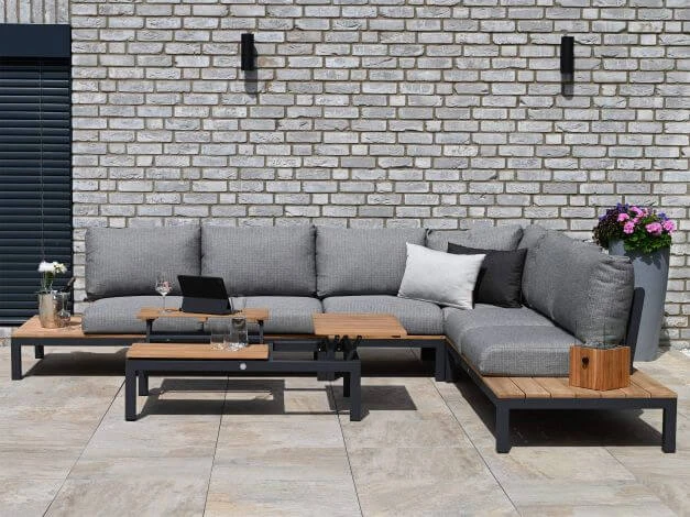 Suns Lounge Memphis Mittelmodul Alu Matt Royal Grey Teak 7 Suns Lounge Memphis Mittelmodul Alu Matt Royal Grey Teak – Bild 5