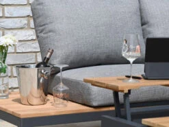 Suns Lounge Set Memphis 4-teilig Alu Matt Royal Grey Teak -Gartenmöbel Verkäufe suns memphis loungeset alu matt royal grey sunproof ambientebild 3 627x627