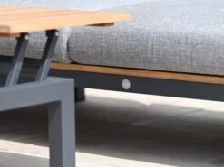 Suns Lounge Set Memphis 4-teilig Alu Matt Royal Grey Teak -Gartenmöbel Verkäufe suns memphis loungeset alu matt royal grey sunproof ambientebild 4 627x627