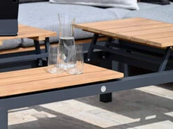 Suns Lounge Set Memphis 4-teilig Alu Matt Royal Grey Teak -Gartenmöbel Verkäufe suns memphis loungeset alu matt royal grey sunproof ambientebild 5 627x627