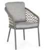 Suns Nappa Dining Chair Rope Matt Royal Grey Macramé Weaving