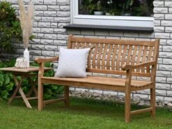 Teak Gartenbank Belmond 140cm -Gartenmöbel Verkäufe teak holz gartenbank belmond 140cm ambientebild 627x627