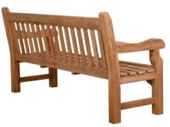 Teak Holz Parkbank Torino 180cm 4-Sitzer -Gartenmöbel Verkäufe teak holz parkbank torino rueckansicht 627x627