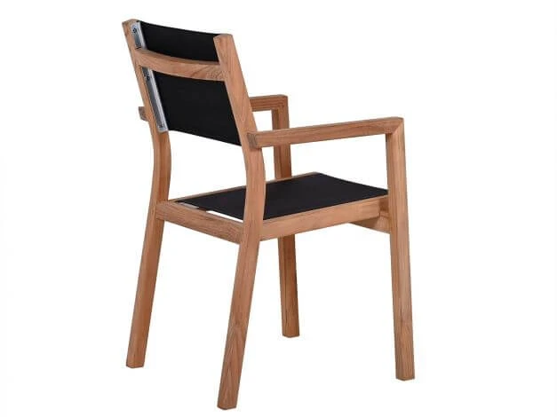 Teakholz Stapelsessel Lerici Mit Outdoorgewebe 5 Teakholz Stapelsessel Lerici Mit Outdoorgewebe – Bild 3