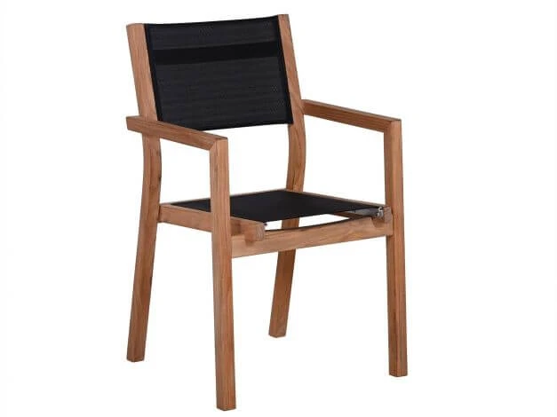 Teakholz Stapelsessel Lerici Mit Outdoorgewebe 3 Teakholz Stapelsessel Lerici Mit Outdoorgewebe