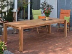 Premium Deluxe Teakholz Ausziehtisch Chatrium 160/260x100cm -Gartenmöbel Verkäufe teakholz ausziehtisch chatrium ausgezogen 627x627