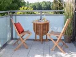 Teak Doppel-Klapptisch Balcony 120x60cm 11 Teak Doppel-Klapptisch Balcony 120x60cm -Gartenmöbel Verkäufe teakholz balkon klapptisch devries balcony ambientebild 1 627x627