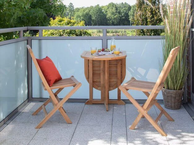 Teak Doppel-Klapptisch Balcony 120x60cm 6 Teak Doppel-Klapptisch Balcony 120x60cm – Bild 4