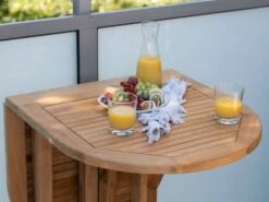 Teak Doppel-Klapptisch Balcony 120x60cm 13 Teak Doppel-Klapptisch Balcony 120x60cm -Gartenmöbel Verkäufe teakholz balkon klapptisch devries balcony ambientebild 3 627x627