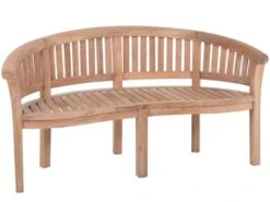 Teakholz Bananenbank Peanut 160cm