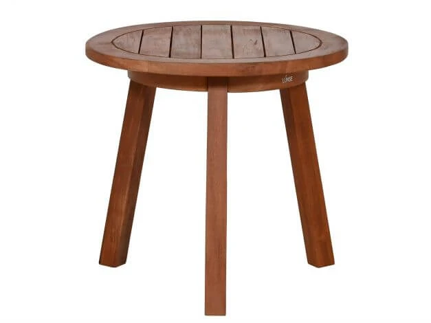 Teakholz Beistelltisch Aspen Rund Ø50cm 3 Teakholz Beistelltisch Aspen Rund Ø50cm