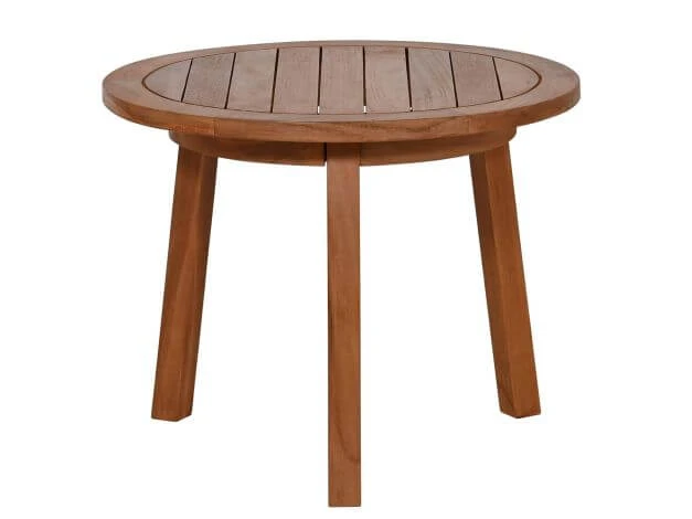 Teakholz Beistelltisch Aspen Rund Ø60cm 3 Teakholz Beistelltisch Aspen Rund Ø60cm