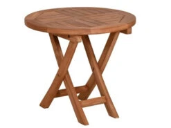 Teakholz Beistelltisch Klappbar Chester Ø51cm