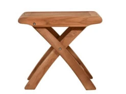 Teakholz Fußhocker San Francisco -Gartenmöbel Verkäufe teakholz fusshocker gartenhocker holz san francisco seitenansicht 627x627