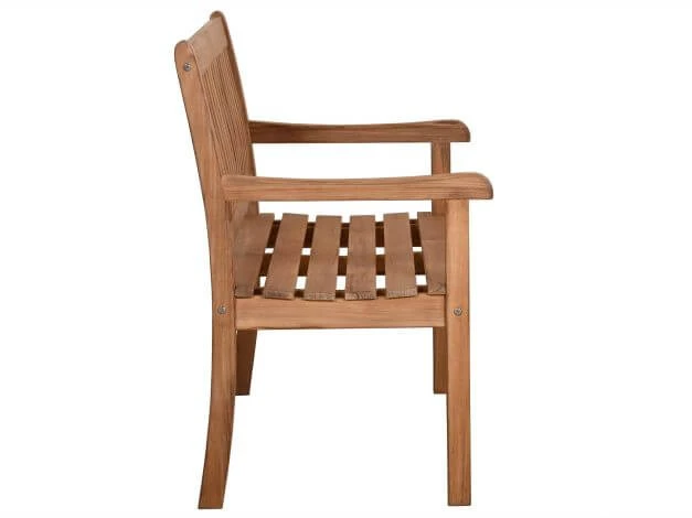 Teakholz Garten Bank Lugana 120cm 2-Sitzer 4 Teakholz Garten Bank Lugana 120cm 2-Sitzer – Bild 2