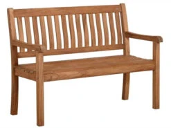 Teakholz Garten Bank Lugana 120cm 2-Sitzer