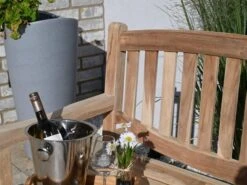 Teakholz Sitzbank Anita 2-Sitzer 120cm -Gartenmöbel Verkäufe teakholz gartenbank anita 2 sitzer ambientebild 2 627x627